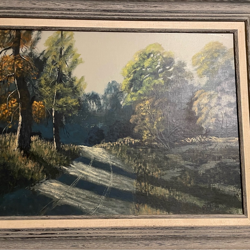 Tranquil Forest Pathway Art with Elegant Frame